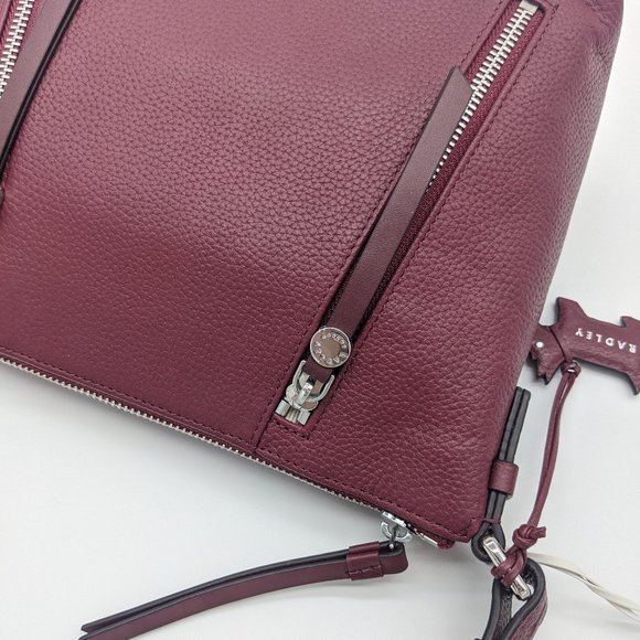 RADLEY Fountain Road leather medium women's crossbody + Dust bag WINE/BURGUNDY - Picture 5 of 9